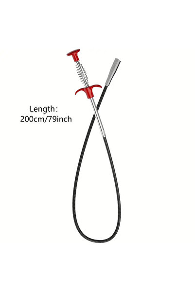 ibico 200 Cm (2 METRE) Pratik Kıskaçlı Clamp Tıkalı Lavabo, Evye, Küvet Ve Gider Boruları Açma Aparatı
