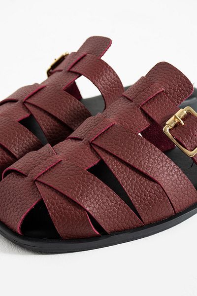 diya shoes Papuci de damă Shay burgundy cu zăbrele model zilnic casual talpă