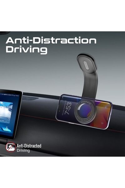 Promate Promate Luxury Car Phone Mount, Magnetic Dashboard Holder with N52 Magnets, 360-Degree Rotation, One