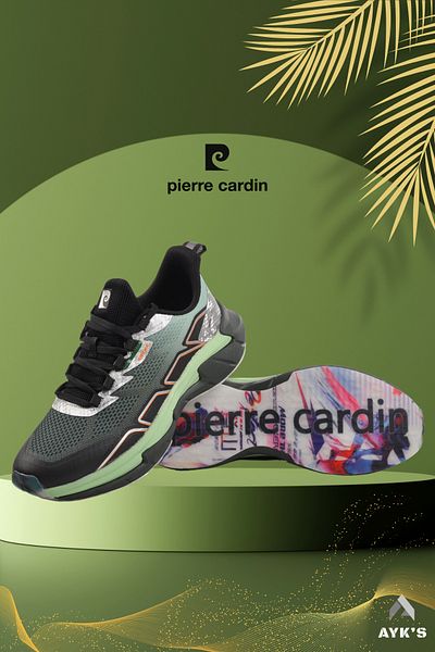 Pierre Cardin Μαύρο-Πράσινο Ανδρικά Αθλητικά Παπούτσια PCI-11052 M