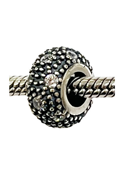 Fubena Yerli Üretim Taşlı Halka Gümüş Charm