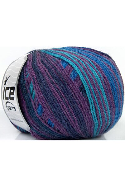 Ice yarns مجموعة من 4 × 100 جرام من خيوط الغزل الجليدية ALPACA FINE MAGIC (25...