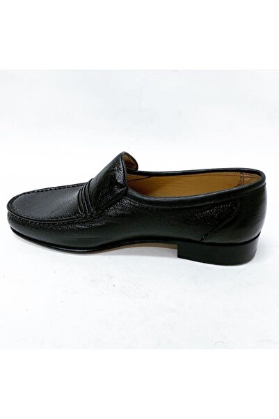 stok83 Men's Black Genuine Leather Shoes
