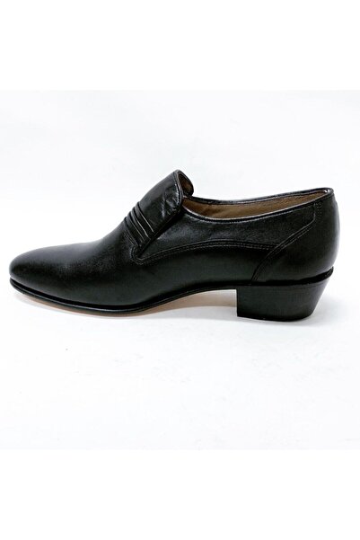 stok83 Men's Black Genuine Leather Wednesday Shoes