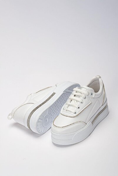 lady classy Kadın Günlük Yüksek Taşlı Taban Rahat Kalıp Yürüyüş ve Ortopedik Spor Ayakkabı