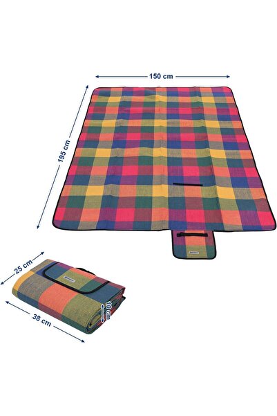 Genel Markalar Isı Izoleli Su Geçirmez Piknik Örtüsü, Taşıma Saplı Plaj Örtüsü, Gcm50c, 195 X 150 Cm