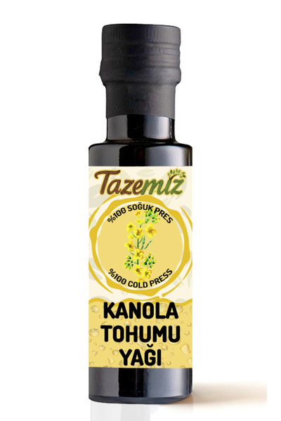 TAZEMİZ Kanola Tohumu Yağı 100ml - Soğuk Pres