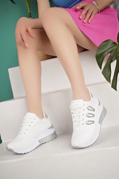 lady classy Women's Stoned Comfortable Fit Heeled Sneakers