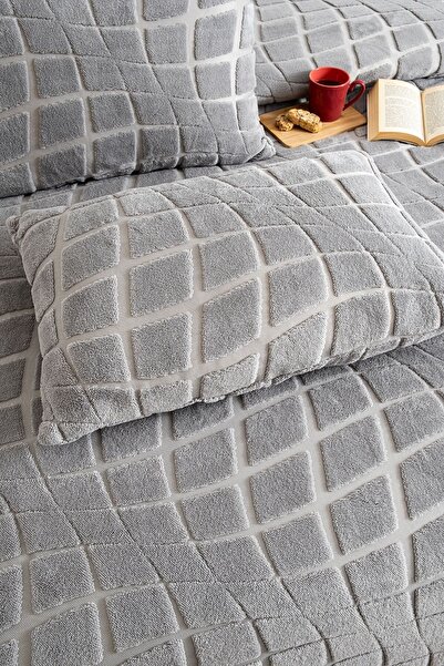 PANCHY CANKY Yatak Örtüsü 240 X 240 Çift Kişilik Çeyiz Seti Peluş Yumuşak Welsoft 2 Adet Yastık Kılıfı