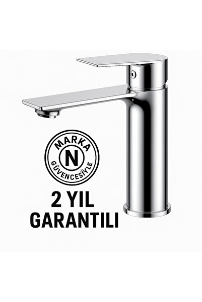 NOY Lavabo Bataryası Elegance – Krom Tek Kollu Musluk | Modern ve Şık Banyo A...