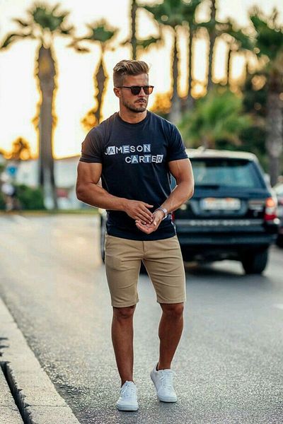 Le'sluette shadow of style Regular Fit Light Brown Men's Denim Shorts