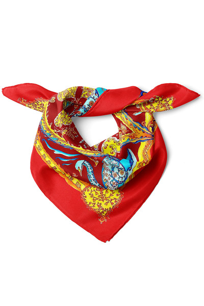 nehir eşarp Kalp ve Kuğu Desen Fular Bandana 50x50 Cm