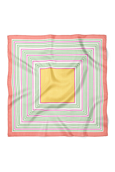 nehir eşarp Bandană eșarfă cu model în dungi pătrate 70x70 cm