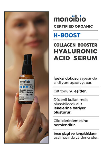 Monoibio Organik Sertifikalı Hyalüronik Asit - Vitamin C Serum Seti - Vegan Gece Gündüz Serumu