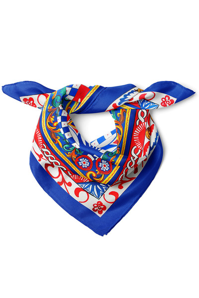 nehir eşarp Barok Şovalye Desen Fular Bandana 50x50 Cm