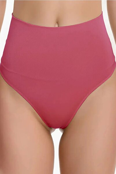 MİSTİRİK Montela Model Ekstra Bel Toparlayıcı Alt Karın Etkili String Külot Gül Kurusu Renk