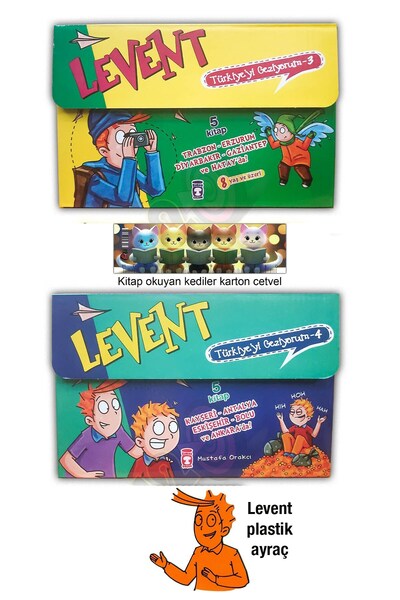 Timaş Çocuk Levent Türkiyeyi Geziyorum 3 ve 4 Set - 10 Kitap (8 yaş ve üzeri)