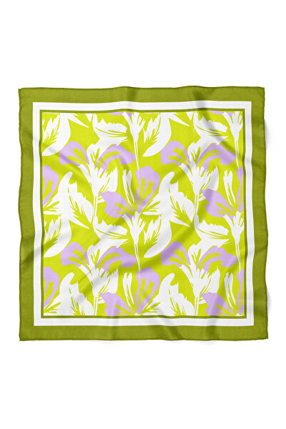 nehir eşarp Yaprak Desen Bandana Fular 50 x 50 Cm