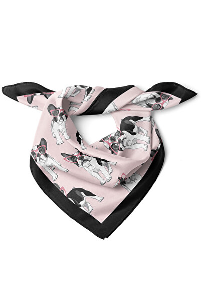 nehir eşarp Köpek Desen Fular Bandana 50x50 Cm