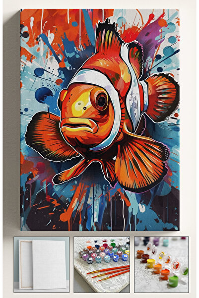 Akihabara Sayılarla Boyama Hobi Seti Çerçeveli Numaralı Tuval Fırça Boya Dahi...