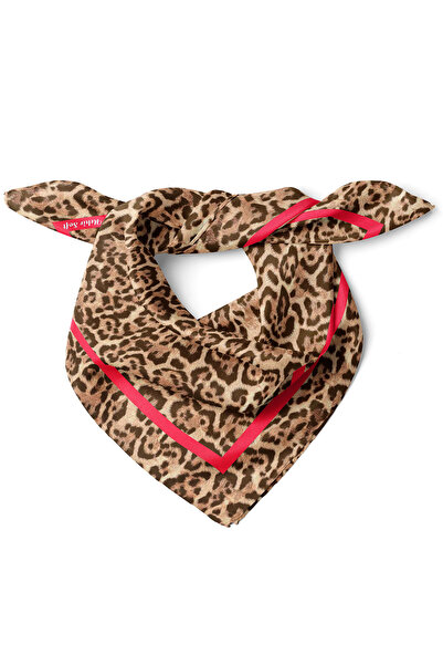nehir eşarp Leopar Desen Bandana 50x50 Cm