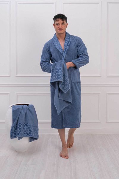 Denia Home Textile |   فيررا |   رداء حمام فردي فاخر للنساء/الرجال مصنوع من القطن بنسبة 100%