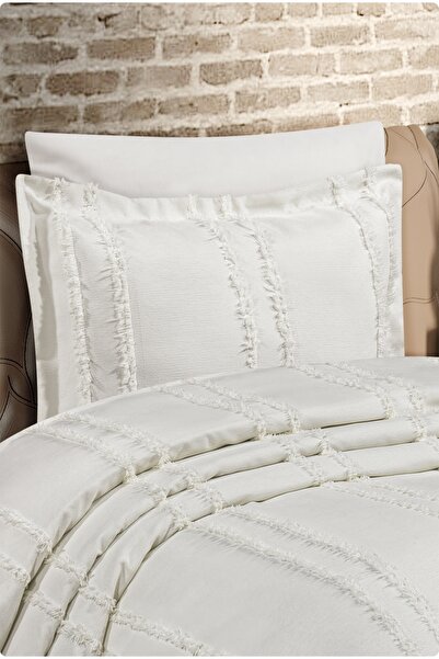 ALARA PİKE Krem Tek Kişilik Yatak Örtüsü (180 x 240)