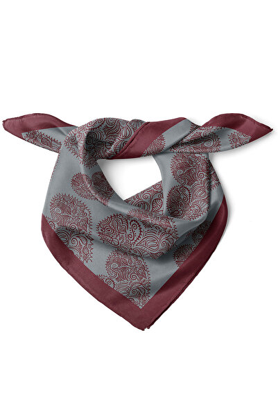 nehir eşarp Kalp & Love Yazılı Sevgililer Günü Özel Fular Bandana 50x50 Cm