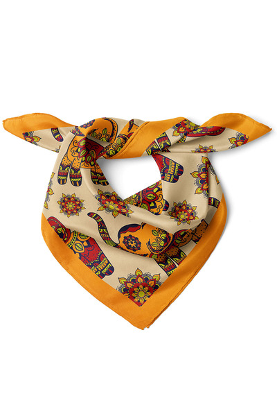 nehir eşarp Afrika Motif Desen Fular Bandana 50x50 Cm