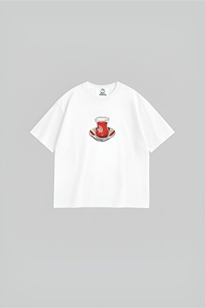 TRENDPUNKY TURKISH ÇAY TEA Baskılı Y2K Oversize YAZLIK T-shirt
