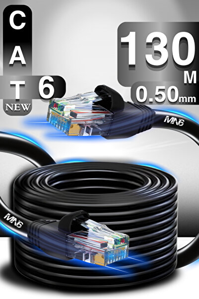 MN6 M106 130 Metre Internet Kablosu/iç Dış Mekan-0.50mm Cat6 Iki Kat Korumalı...