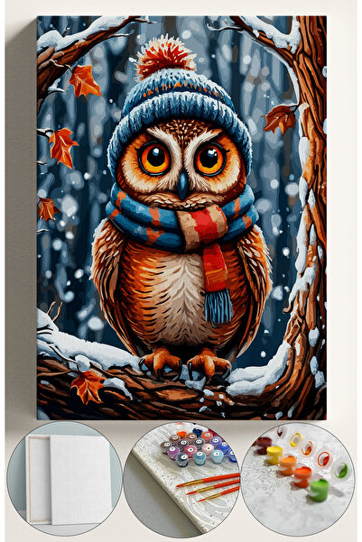 Corvo Sayılarla Boyama Çerçeveli Hobi Seti Numaralı Tuval Fırça Boya Kasnaklı...