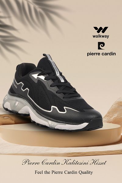 Pierre Cardin Pci-11054 m Black-White Memory Foam Men's Casual Shoes