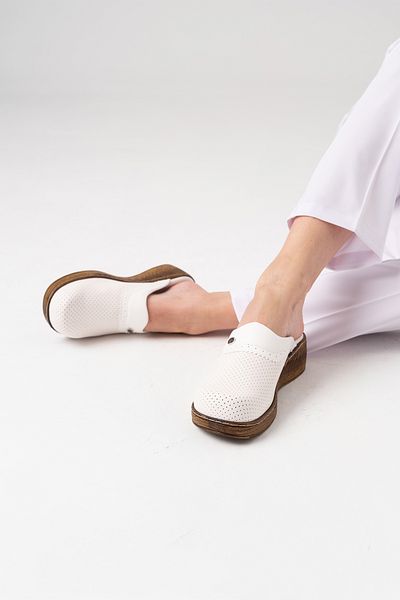ÇİZGİ MEDİKAL White Vivacolor Classic Women's Sabo Slippers Orthopedic Doctor Nurse Hospital Slippers