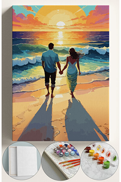 Corvo Sayılarla Boyama Çerçeveli Hobi Seti Numaralı Tuval Fırça Boya Kasnaklı...