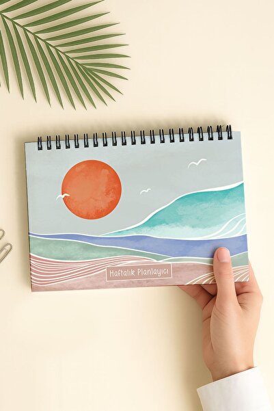 Eldesen Tasarım دفتر ملاحظات أسبوعي مقاس A5 مع غطاء مرن من الورق المقوى الرقي...