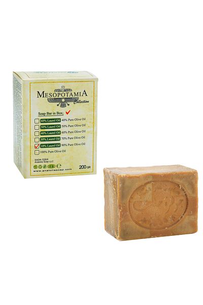 Anatolia Soap Mesopotamia 10% Laurel Aleppo Soap Organic Handmade Natural Moisturizer for Dry and Normal Skin