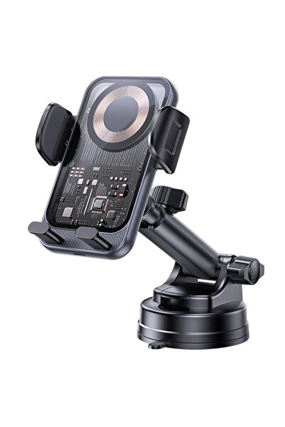 WANNA PROTECT Yapışkanlı 360 Derece Ayarlanabilir Cam Yüzeyli 15W Kablosuz Şa...