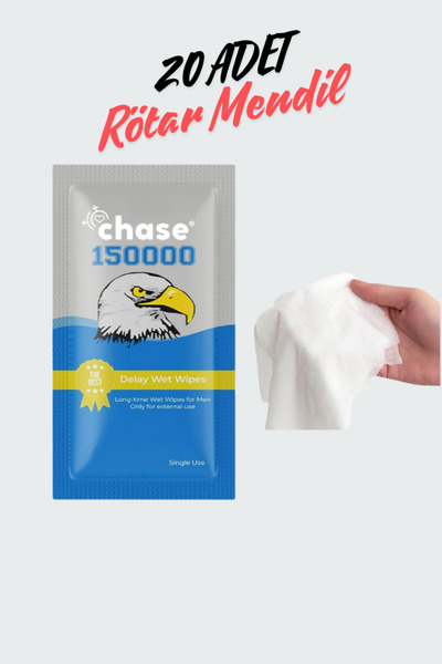Chase 20 Adet Erkekler için Uzun Deneyim Rötar Mendil