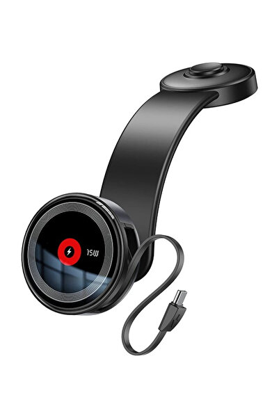 WANNA PROTECT 360 Derece Ayarlanabilir Cam 15W Kablosuz Şarj 90 Cm Dahili Typ...