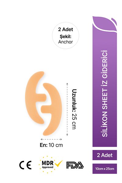 luofucon Scar Scar Remover, Silicone, Chest Breast Reduction Support Layer for Surgery Scar Treatment 2x Anchor
