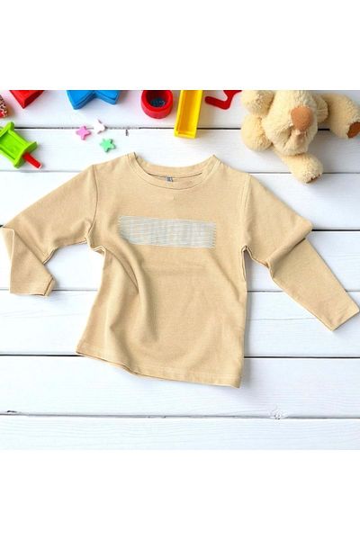 Nanica Kids Pre-Printed Pique Sweatshirt Beige