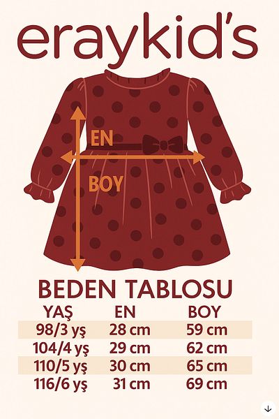 Eray Kids Rochie de seara pentru fete cu catarama cu buline si detaliu fundita