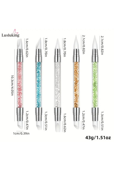 Venalisa Nail Art Hamur Jel Fırça Silikon Tırnak Fırçası 5li Set