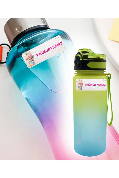 Aysprint Figure School Label Stationery Notebook Pen Water Bottle Bag Pen - Name Written Sticker