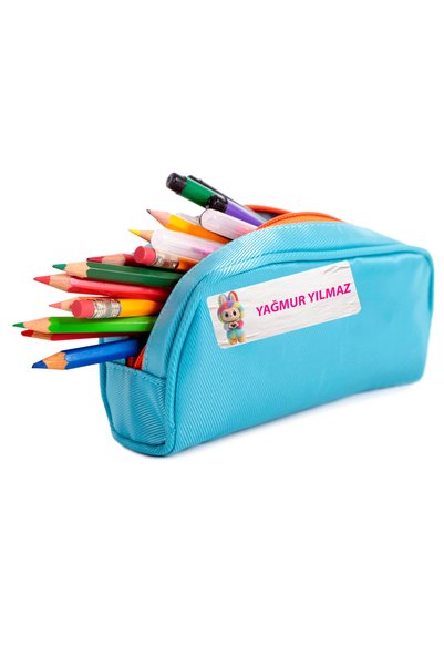 Aysprint Figure School Label Stationery Notebook Pen Water Bottle Bag Pen - Name Written Sticker