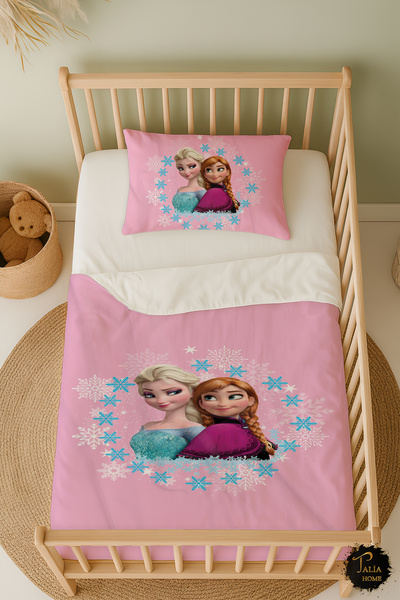 Talia Home Elsa Anna Bebek Beşik Nevresim Takımı Çarşaflı Tlabn-153