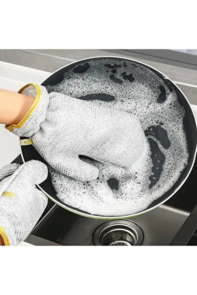 mucit home Su Geçirmez Telli Bulaşık Eldiveni – Sihirli Temizlik, 1 Adet