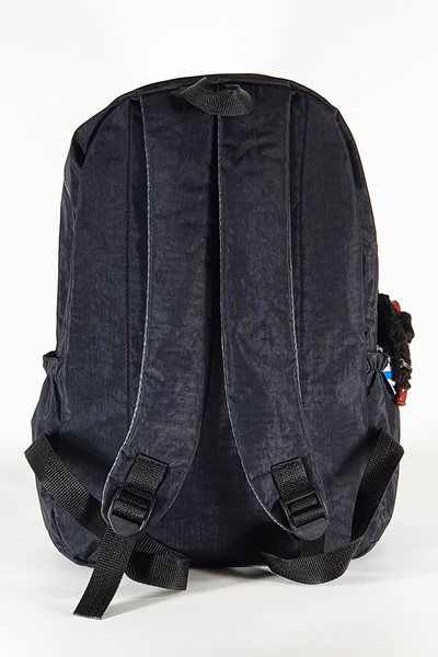 FCSTORE Unisex Black Backpack Daily Use Wrinkle Waterproof School Bag Laptop Travel Bag