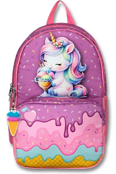 ÜMİT ÇANTA Cennec 5003 (Unicorn care mănâncă înghețată - violet roz - fată) ghiozdan